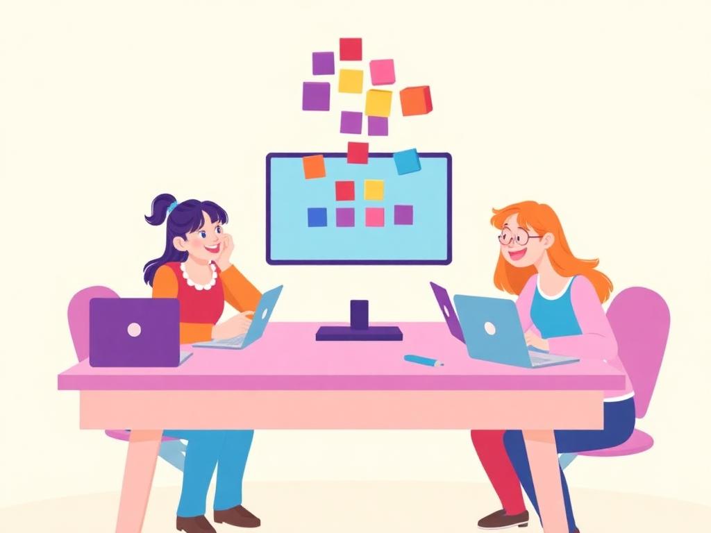 Leerkrachten bouwen samen een spel met blokkencode tijdens de workshop vibe coding